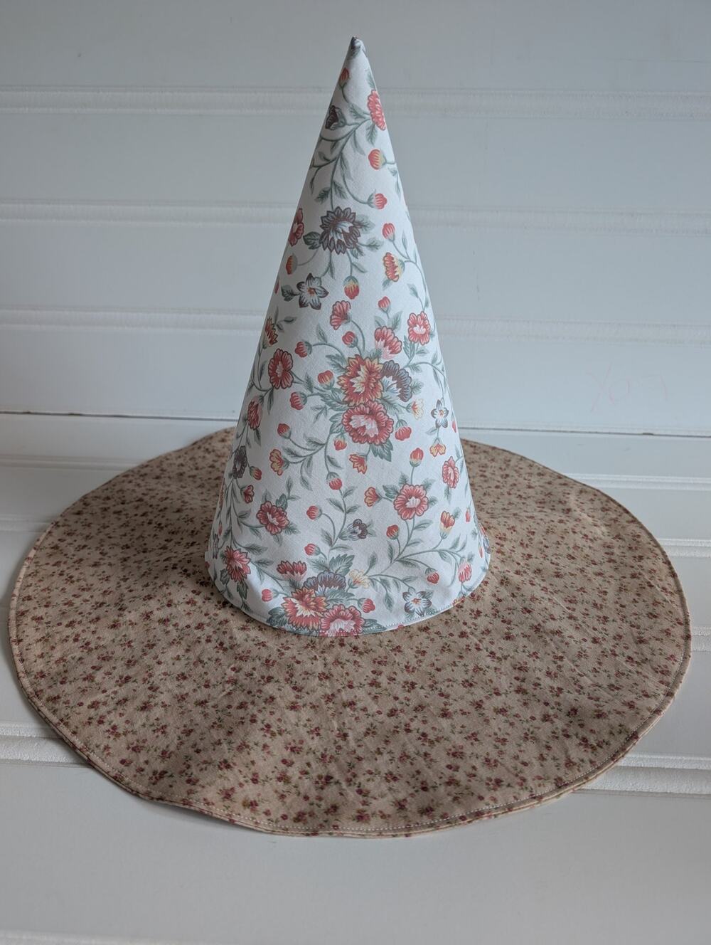 Handmade Floral Whimsy Floppy Witch Hat - 8
